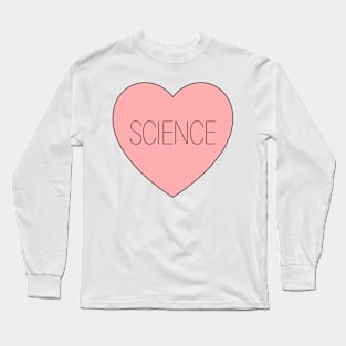 I Love Science Heart Long Sleeve T-Shirt